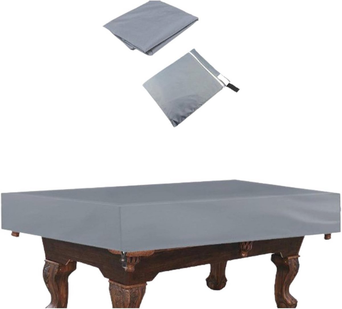 Waterdichte stofbescherming voor biljarttafel - 210D Oxford-weefsel, zwart