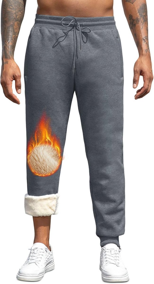 Trainingsbroek voor heren - fleece, comfort, sportbroek, jogger, warm