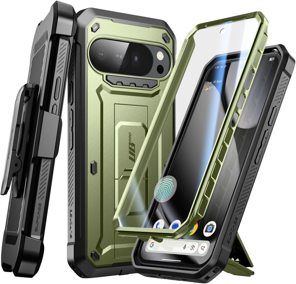 Supcase, Volledige hoes voor Google Pixel 10 Pro XL MagSafe Unicorn Beetle Pro-serie, Kaki
