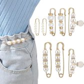 Veiligheidsspelden - (8 stuks) - Spelden - Decoratieve spelden - Broches - Kan gebruikt worden om kleding, broeken, rokken, vesten, kettingen, imitatieparel broches vast te zetten - Geschikt voor dames en meisjes - Verlengstuk voor veiligheidsbroeken