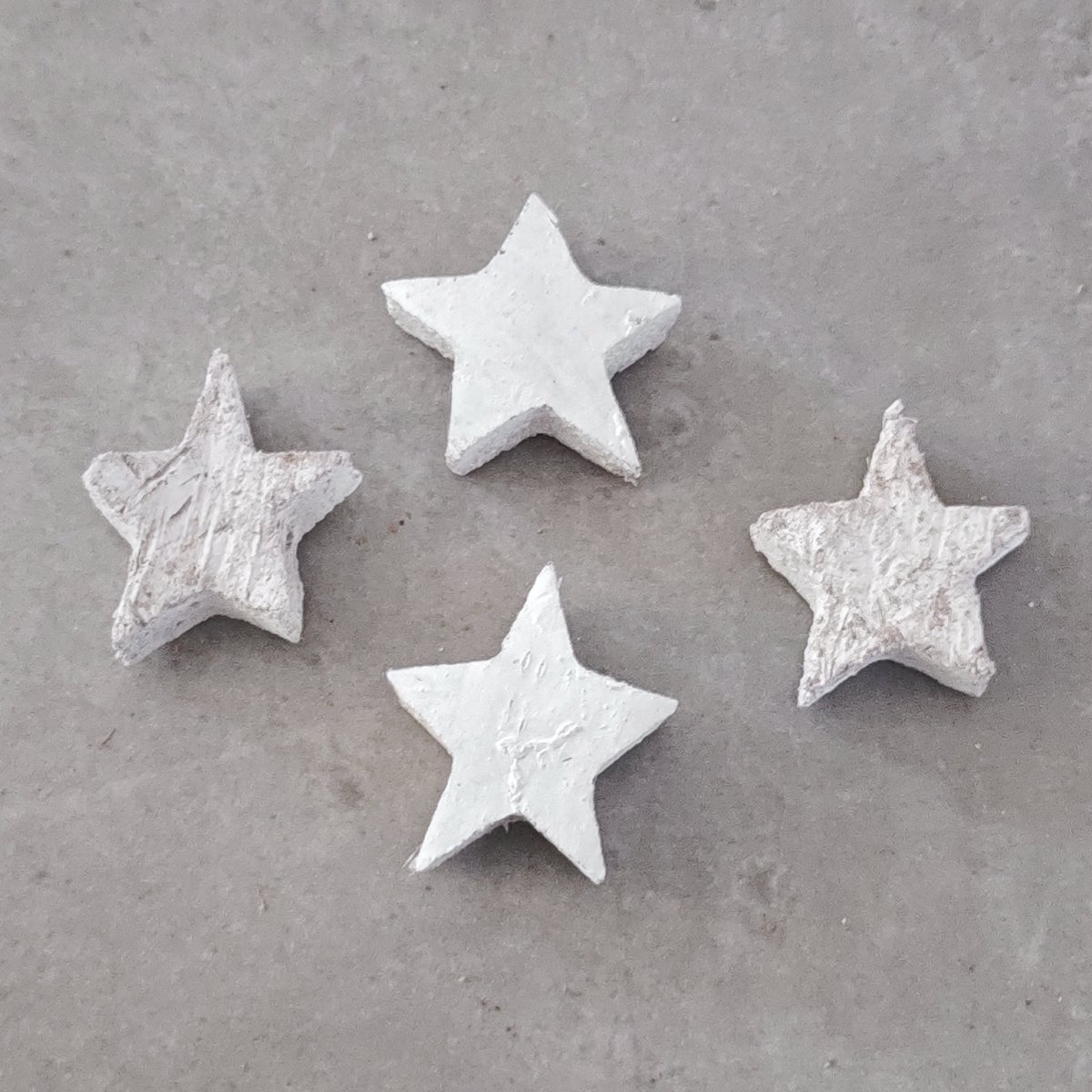 Coconut Star 3 Cm White 100 pcs - kerstdecoratie voor binnen - kerst - stukjes - decoratie - kerstster - kokos - coco - ster