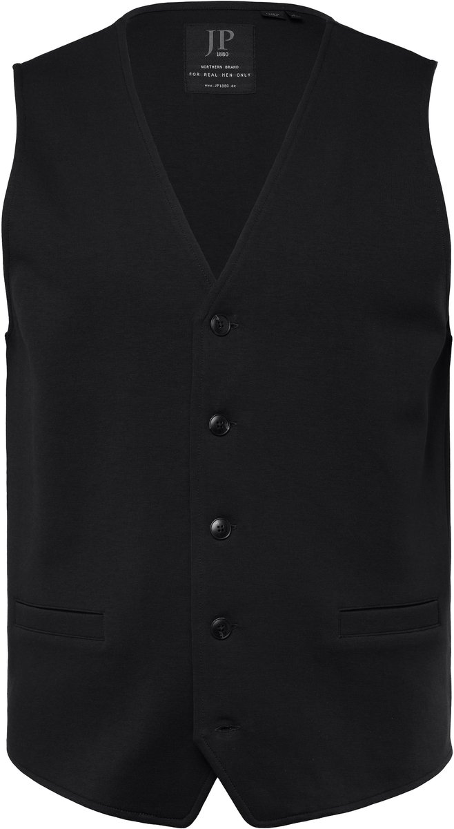 JP 1880 - Heren - Jersey vest NEW YORK FLEXNAMIC® business mix en match - Zwart - Maat 4XL