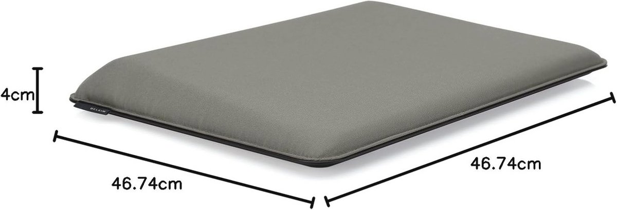 Kniepad voor Notebooks en Laptops tot 18.4 inch - Grijs/Zwart