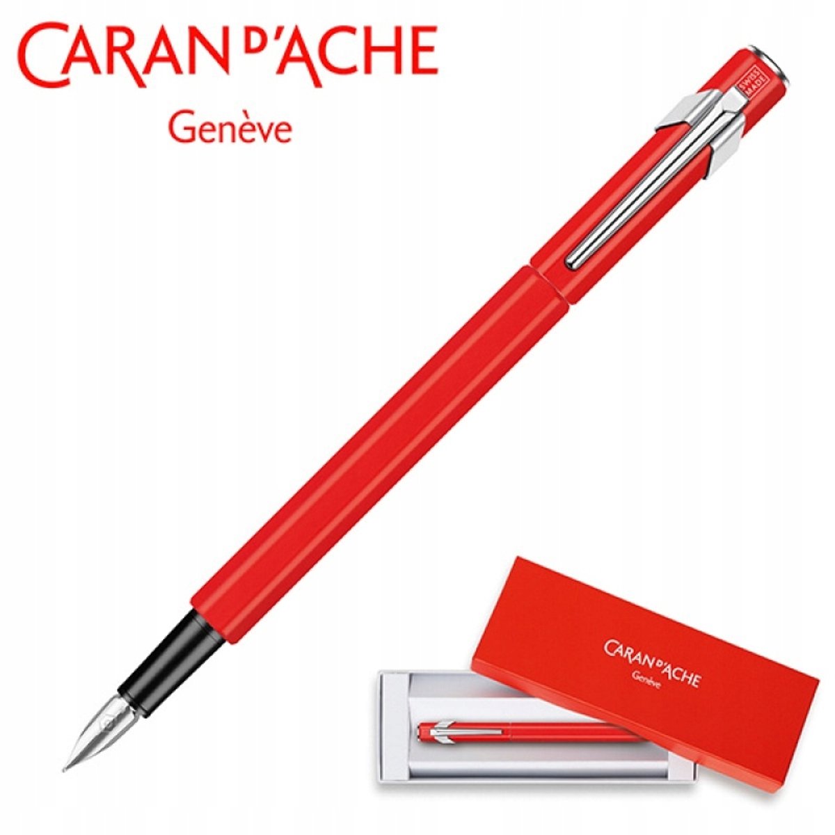 Caran d'Ache 849 Vulpen Pen, EF, Rood