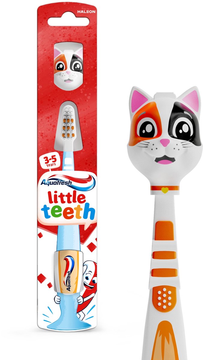 Aquafresh Little Teeth Kinder Tandenborstel 3-5 Jaar met Reishoes