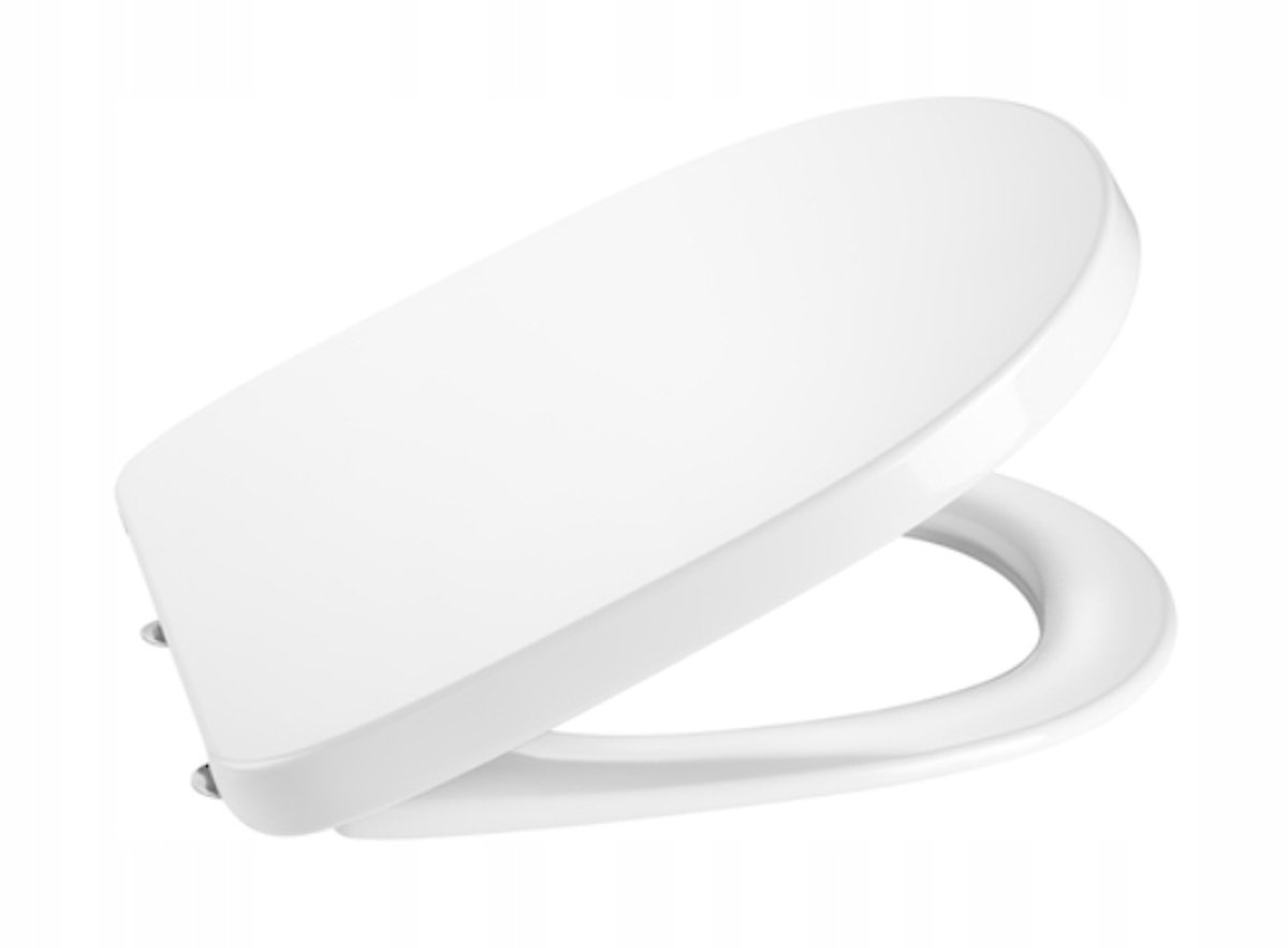 Merkloze Ronde WC-bril met Antibacteriële Supralit Coating - Wit