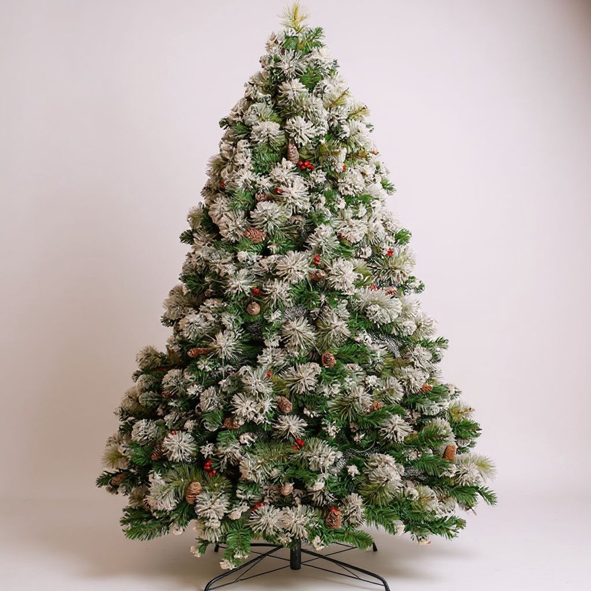 Premfy Kunstkerstboom 180cm met echte Dennenappels - Met Verlichting - 1200 takken - Kerstboom - Mooi vol - Premium - 5 Jaar garantie - 240 LED Lampjes (losse lichtstreng)