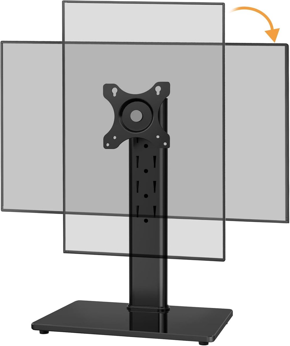 Candala Monitorverhoger Vesa - 100 × 100 mm - Zwart - Kunststof - Monitorverhoger