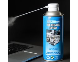 Grundig Air Dust Spray – 1 x 400 ml Spuitbus – Verwijdert Stof en Vuil uit Moeilijk Bereik – Perslucht Reiniger voor Elektronica en Apparatuur