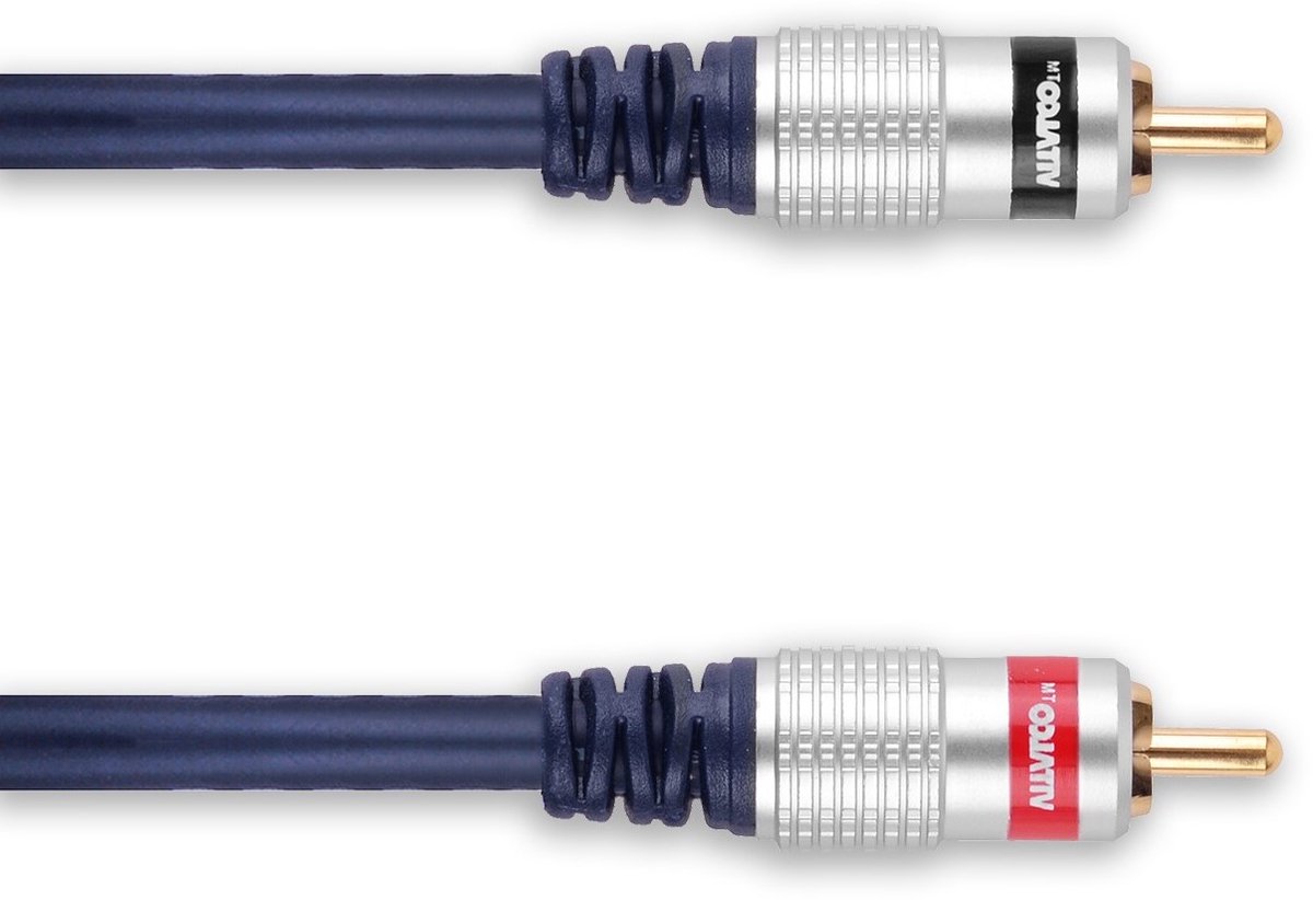 VITALCO RKD180 - Audio Y-Kabel RCA (Cinch) Plug naar 2x RCA Plug - 1.5 Meter - Verguld