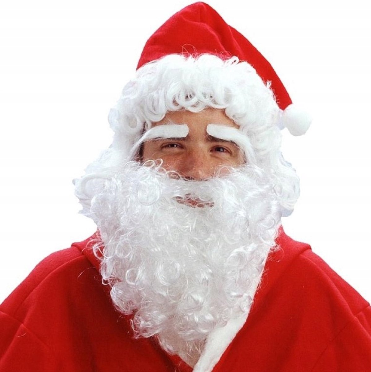 Sint Nicolaasset: Muts met Krullen, Baard & Wenkbrauwen