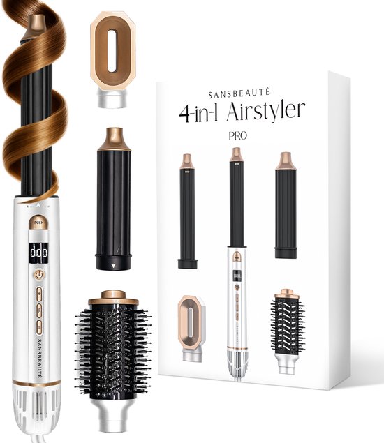 Sansbeauté® 4-in-1 Airstyler | Roterende Föhnborstel Kort Haar