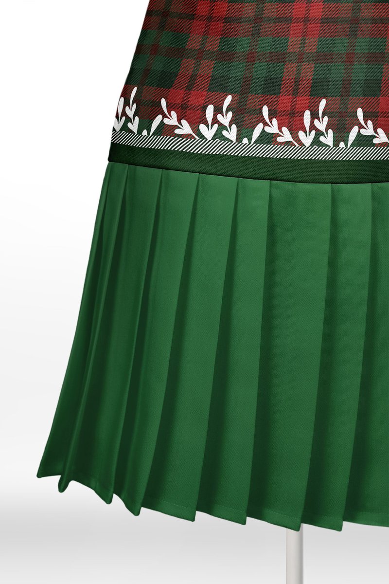 Rood Kerst Schort Merry Christmas Round