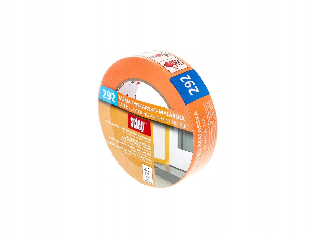 Scley Schilder- en Stukadoortape 30mm x 50m - Oranje