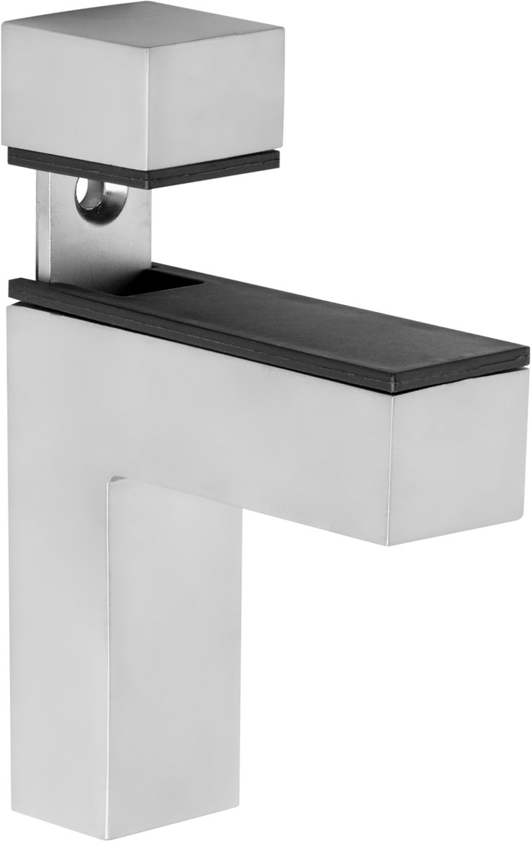 Mat Chromen Plankdrager voor Glas en Plaat - MP003