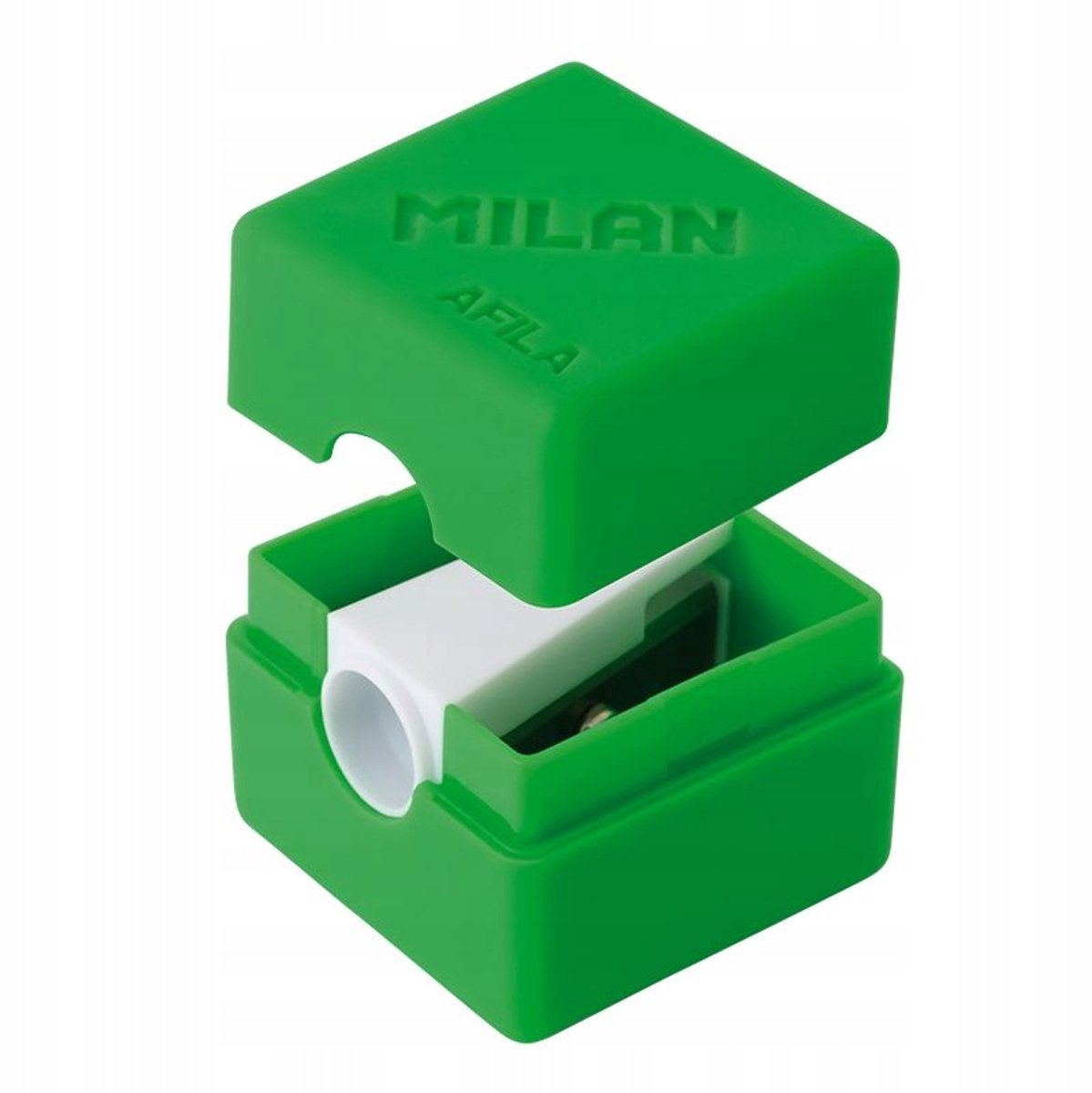 Milan Cube Puntenslijper met Opvangbakje - Ergonomisch Ontwerp