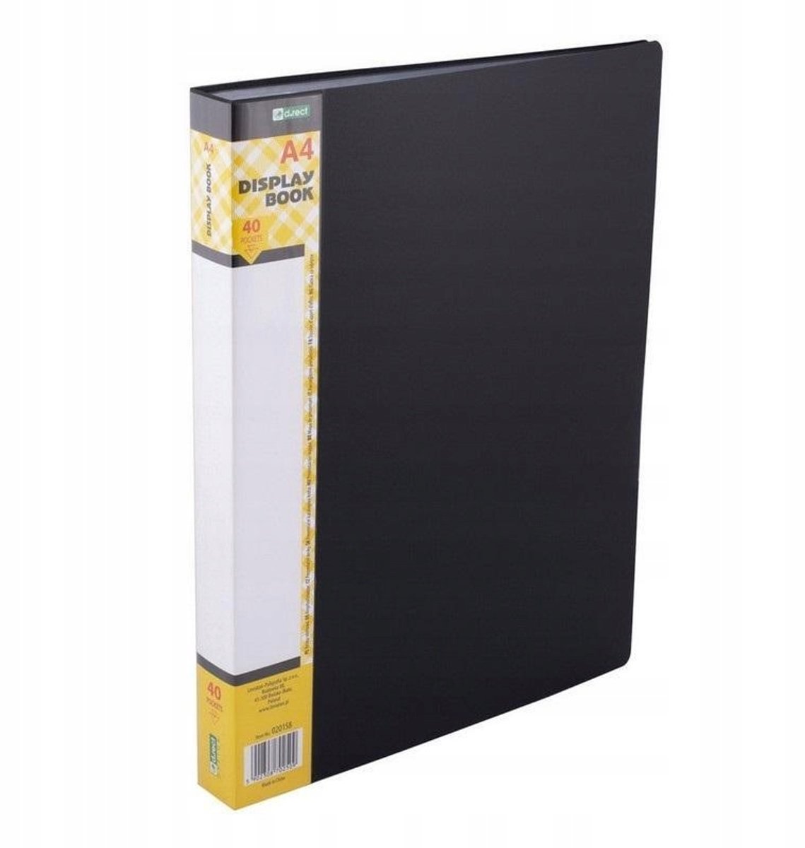 D.RECT ​​Zwarte Portfoliokaart 40 Transparante Hoesjes A4
