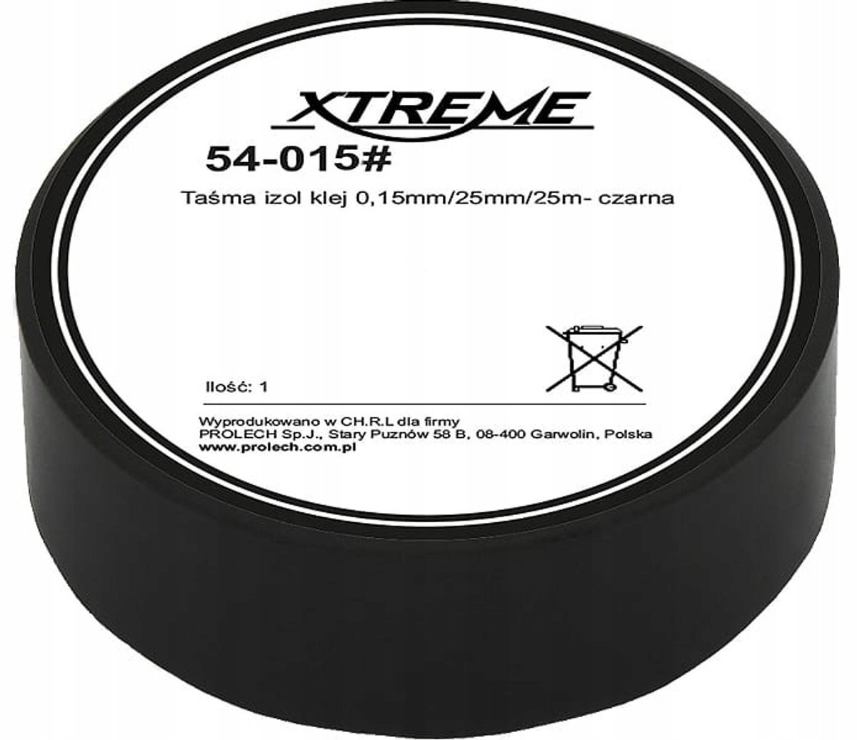 XTREME PVC Isolatietape Zwart 0,15mm x 25mm x 25m