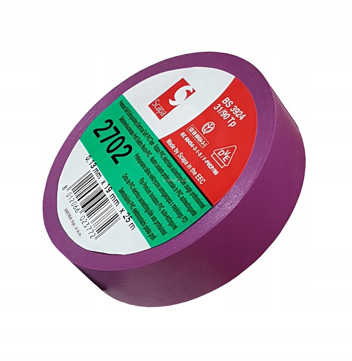 Scapa 2702 VDE Isolatietape PVC Violet 19mm x 25m - Mproof