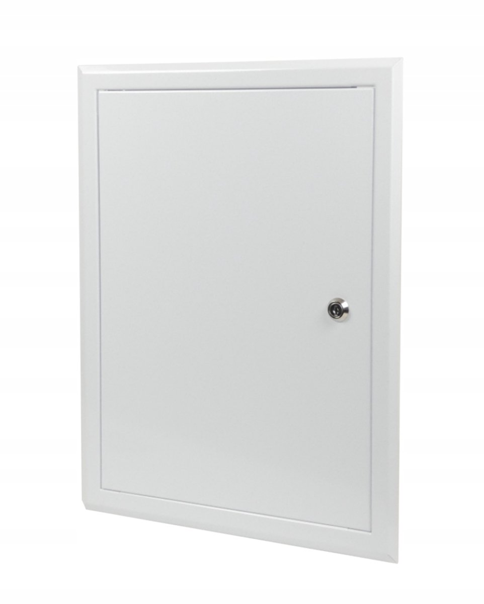 Toegangsdeur 300x350mm Wit Metaal Met Sleutel