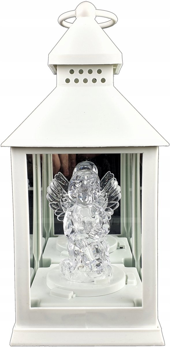 Witte Engel LED Lantaarn voor Graf & Tuin - Decoratief