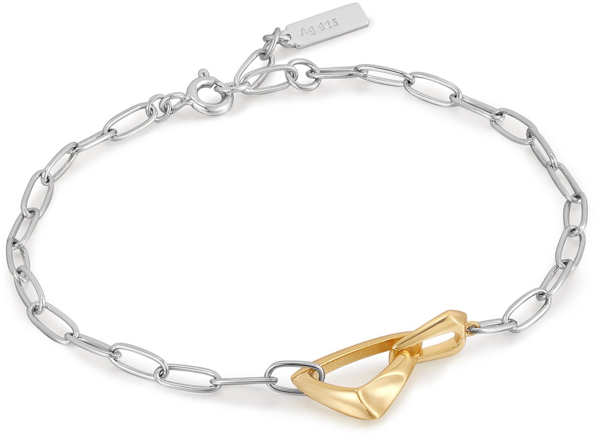 Ania Haie AH B049-02T Tough Love Dames Armband - Minimalistische armband - Sieraad - Zilver - 925 Zilver - Anker - 8 mm breed - 18.5 cm lang