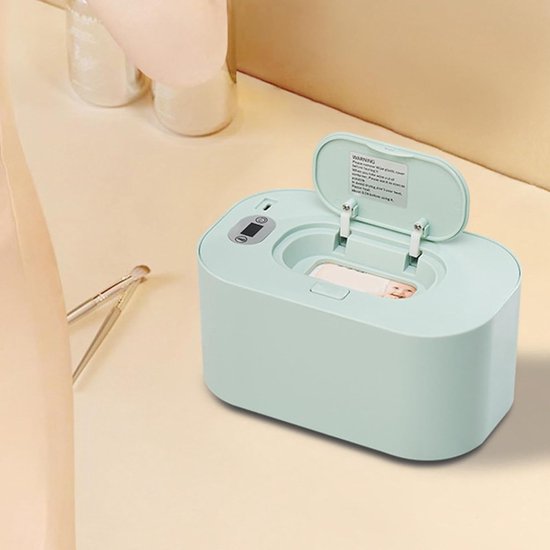 Babydoekjes verwarmer - Vochtige Doekjes Verwarmer - Billendoekjesdoos - 3 Warmtestanden & snel verwamer - Nachtlampfunctie - Kinderslot - Wit — afbeelding 5
