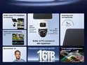 Overzicht van eufy beveiligingscamera functies: AI-tracking, multi-cameratracking, BionicMind AI, 360° PTZ-camera, 5.5W zonnepaneel, 16TB opslag, radar & PIR sensoren.