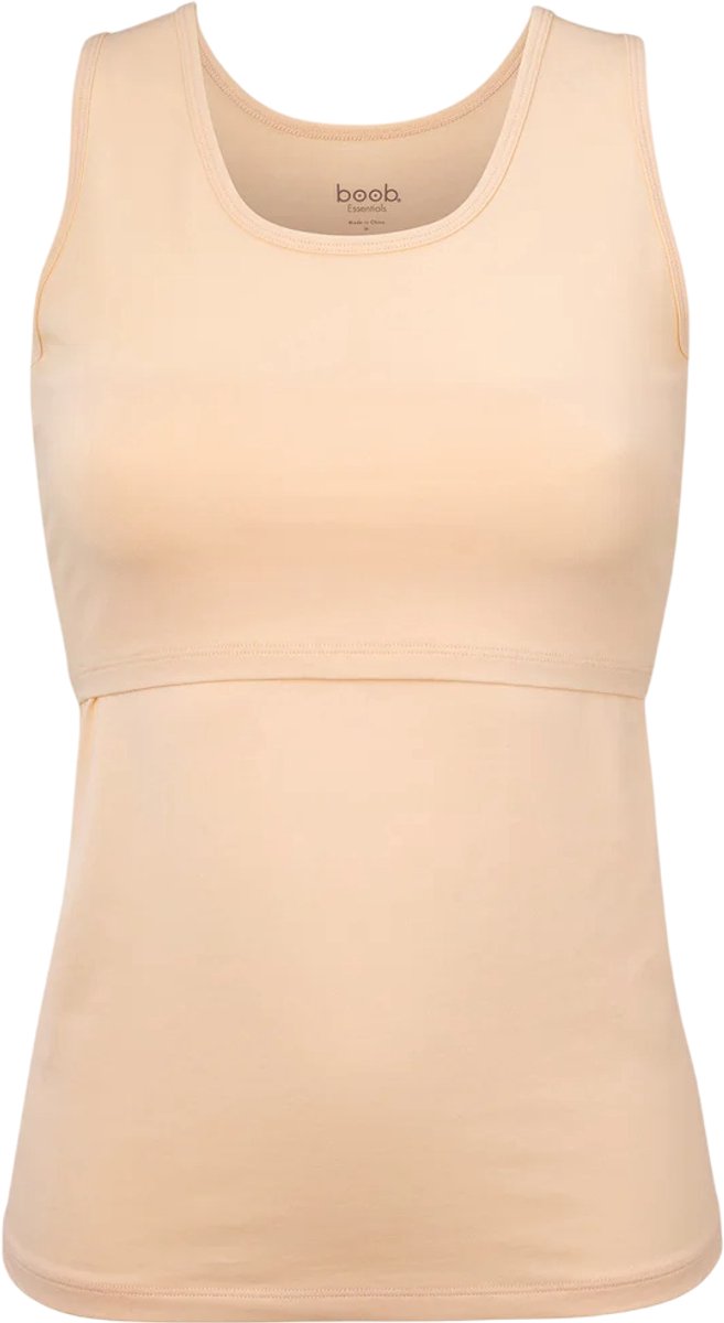 Boob Design - Essential Voedingshemdje - Aanpasbare fit - Biologisch Katoen - Beige - Maat M