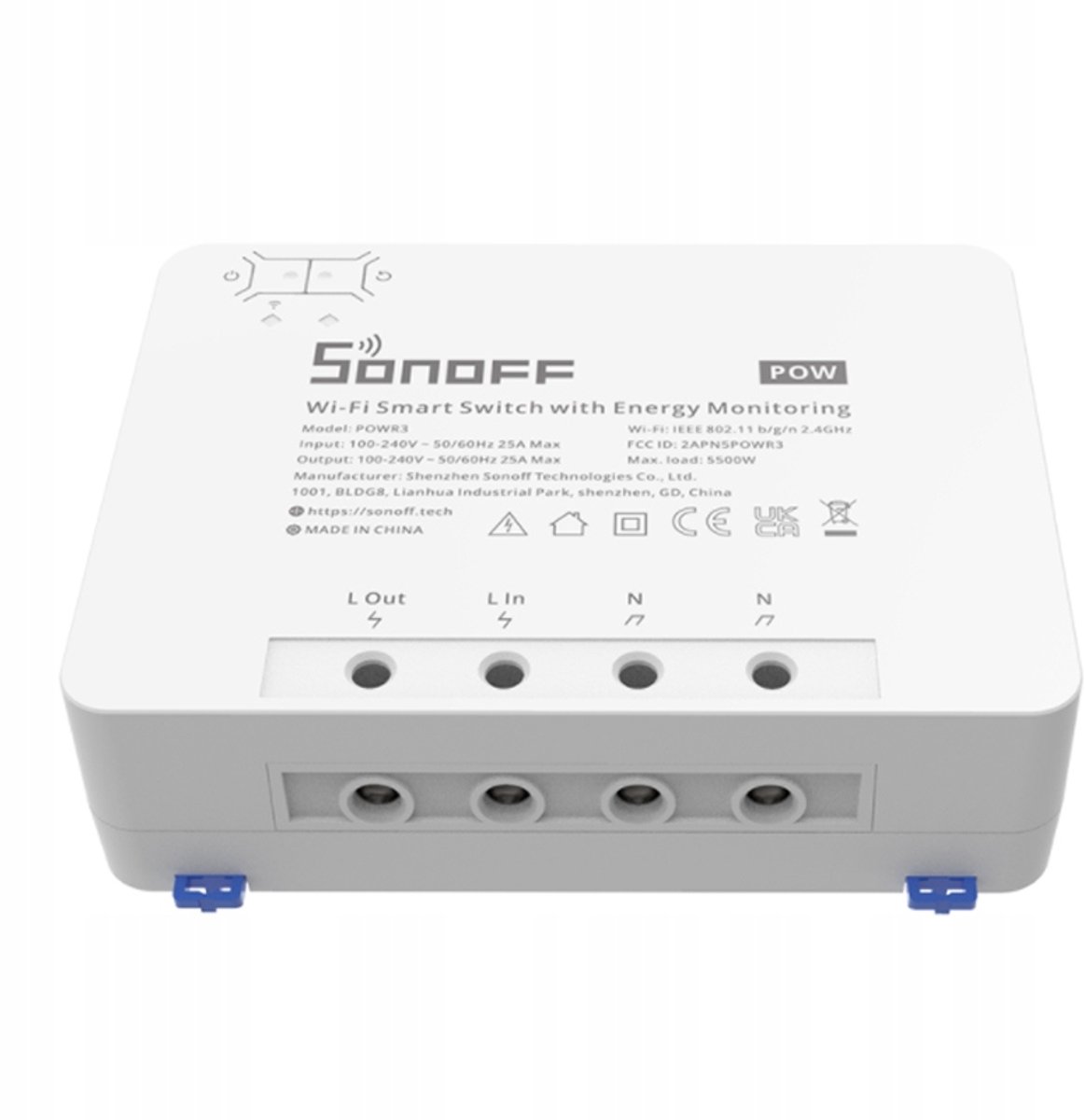 Sonoff POW R3 slimme schakelaar met vermogensmeting 25A WiFi