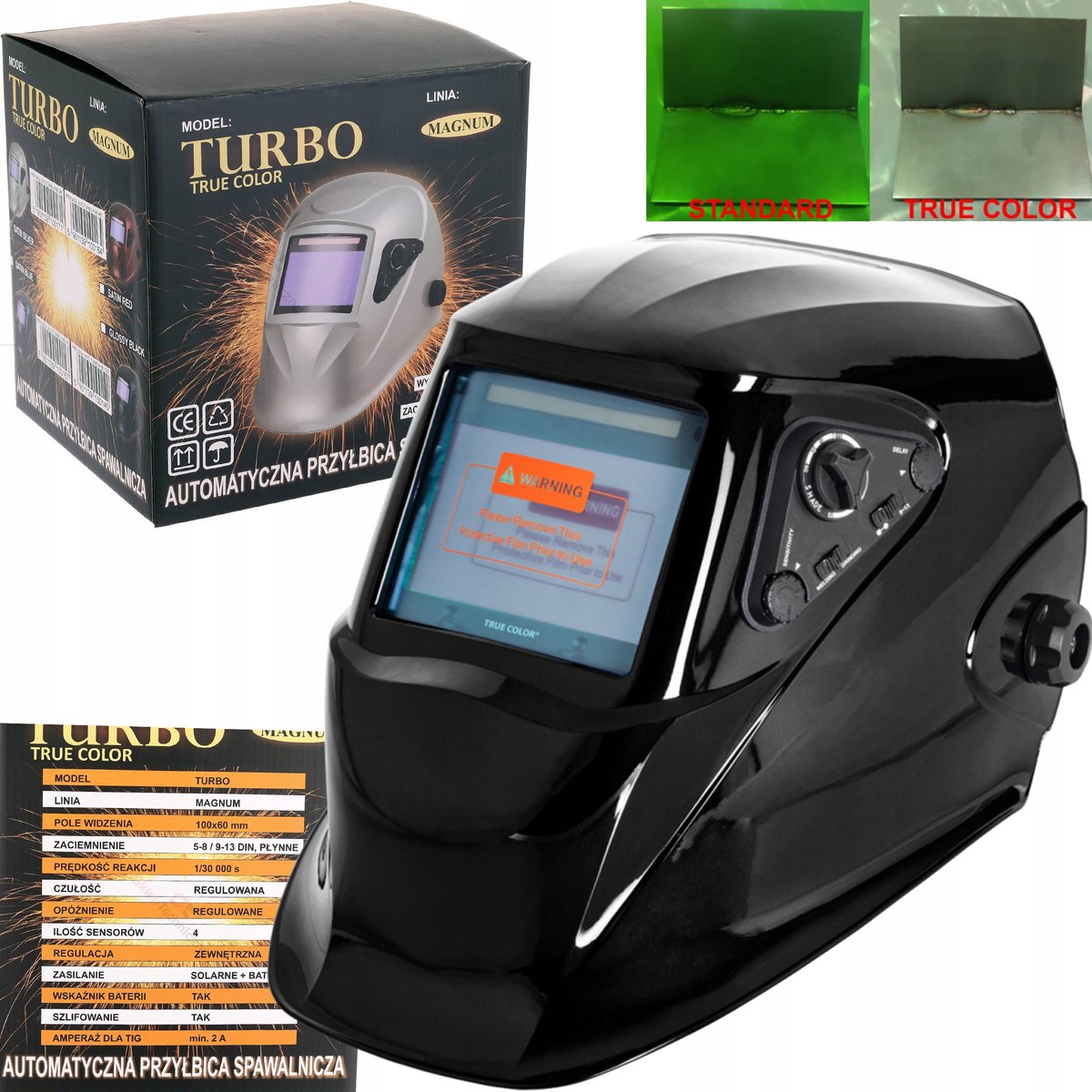 Magnum Turbo True Color Lashelm - Automatisch, TIG/MIG/MMA