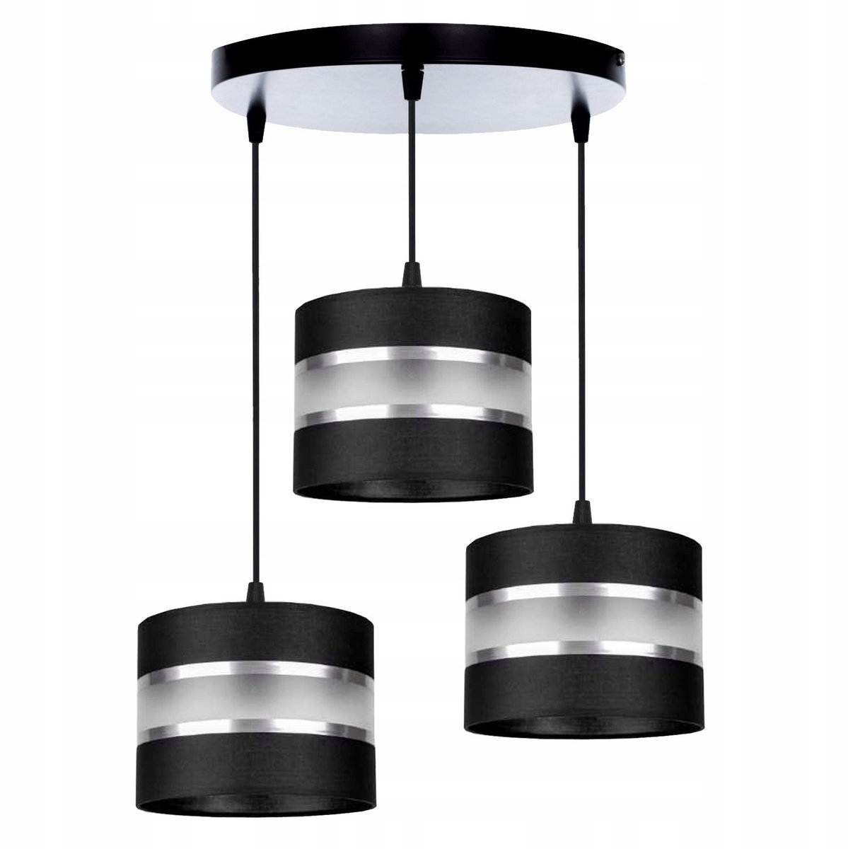 JULIA 3K Plafondlamp E27 Zwart - Stijlvolle hanglamp voor elk interieur