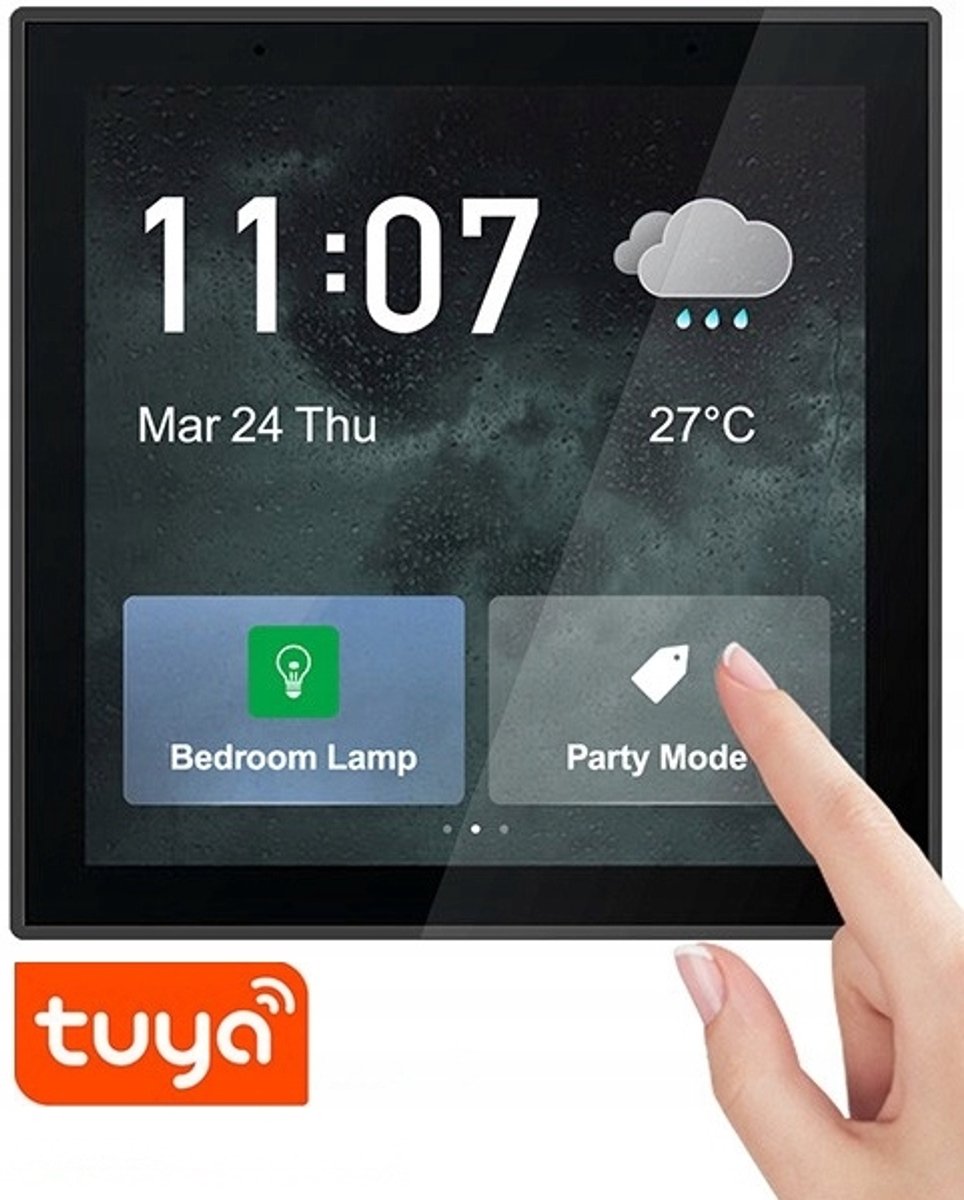 Smart Zigbee WiFi-wandbedieningspaneel met 4" LCD - merkloos