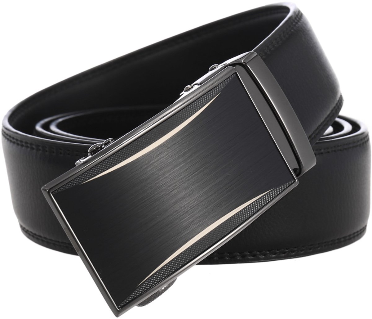 Plyesxale® Heren leder riem zwart 130 cm