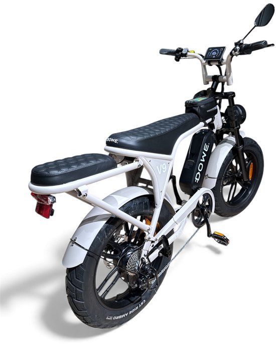 Dowe V9 Elektrische Fatbike - Beige - 250W - 25 Km/h - NFC - 17,5Ah Accu - Zonder gashendel - 100% legaal - Beige fatbike 2026 - Rijklaar - Range 60-100 km van Merkloos — afbeelding 5