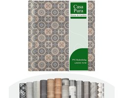 Slijtvaste PVC Vloerbedekking met Tegellook voor Woonruimtes, Keuken en Badkamer - Onderhoudsvriendelijk en Antislip