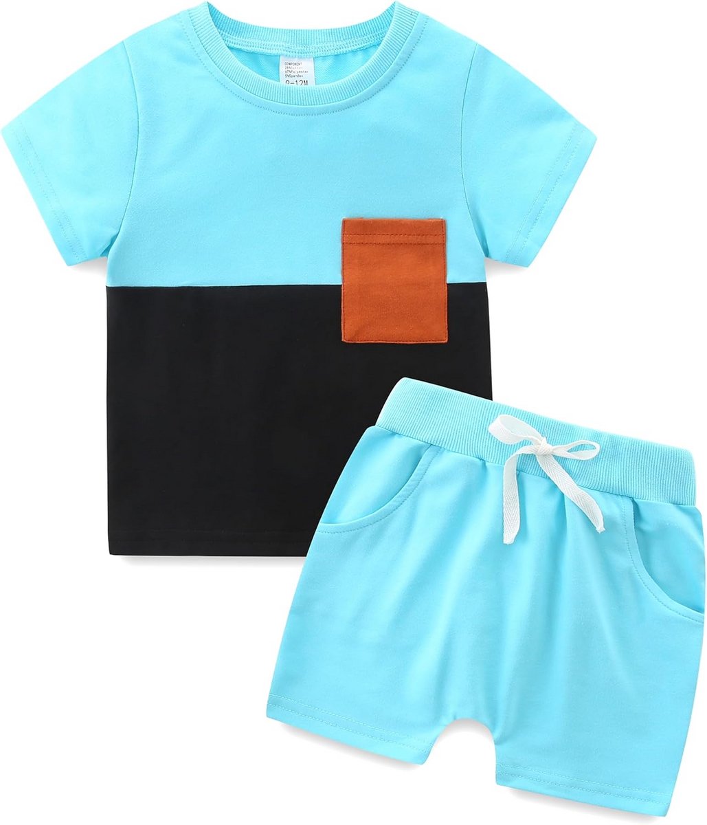 Zomer Set Jongens: T-shirt en Korte Broek Tweedelig Kleding Set