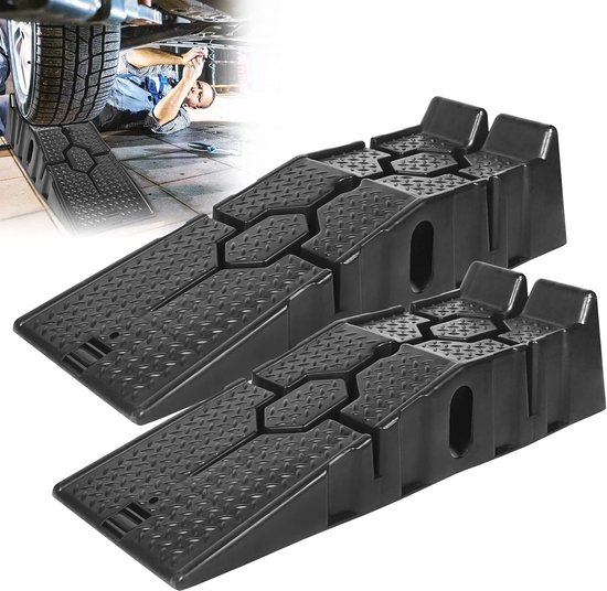 Rampes En Plastique - LILIIN - 2X - Charge Jusqu'à 2500 Kg - Largeur 320 Mm - Antidérapantes - Auto