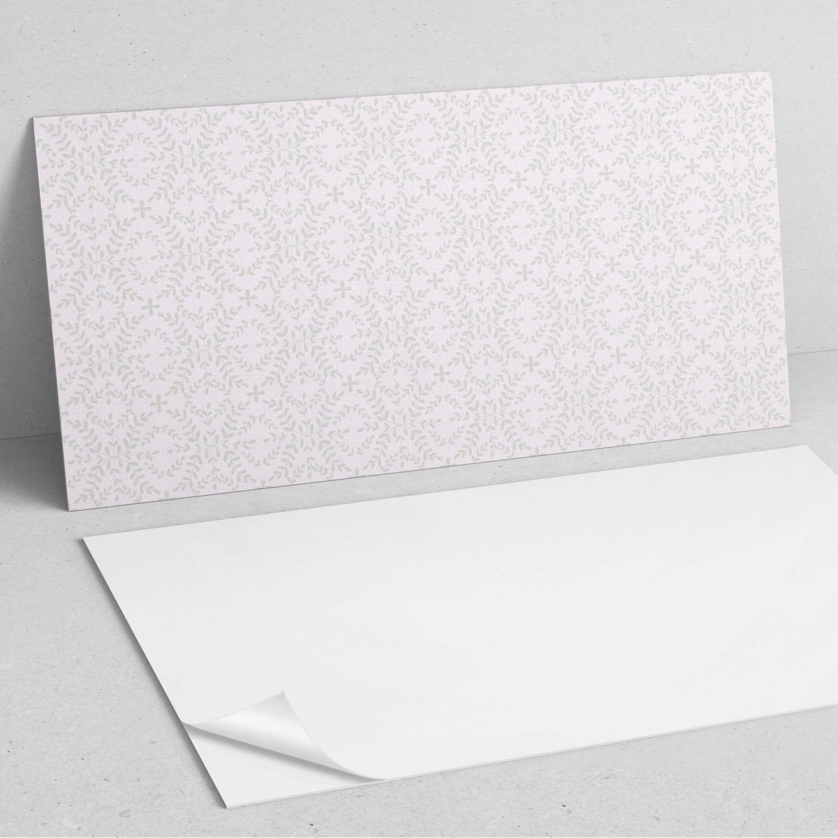Coloray Wandpanelen Zelfklevend - Delicaat plantenpatroon PVC Wandpaneel - 100 cm x 50 cm 
