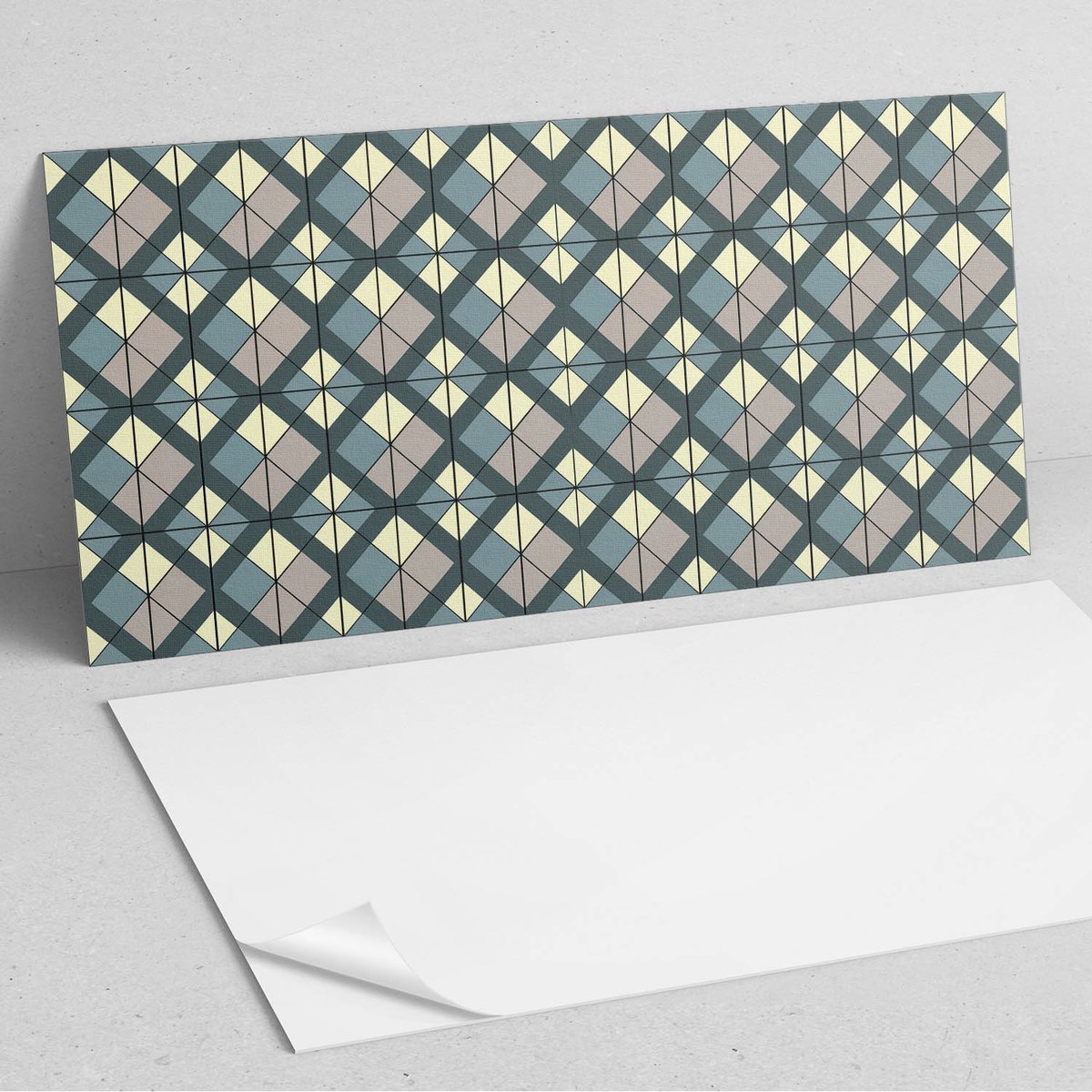 Coloray Wandpanelen Zelfklevend - Geometrisch ruitpatroon PVC Wandpaneel - 100 cm x 50 cm 