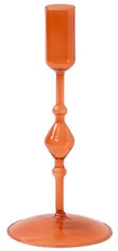 WinQ - Set de bougeoirs en verre rouge avec combinaison Oranje - Chandelier S/4