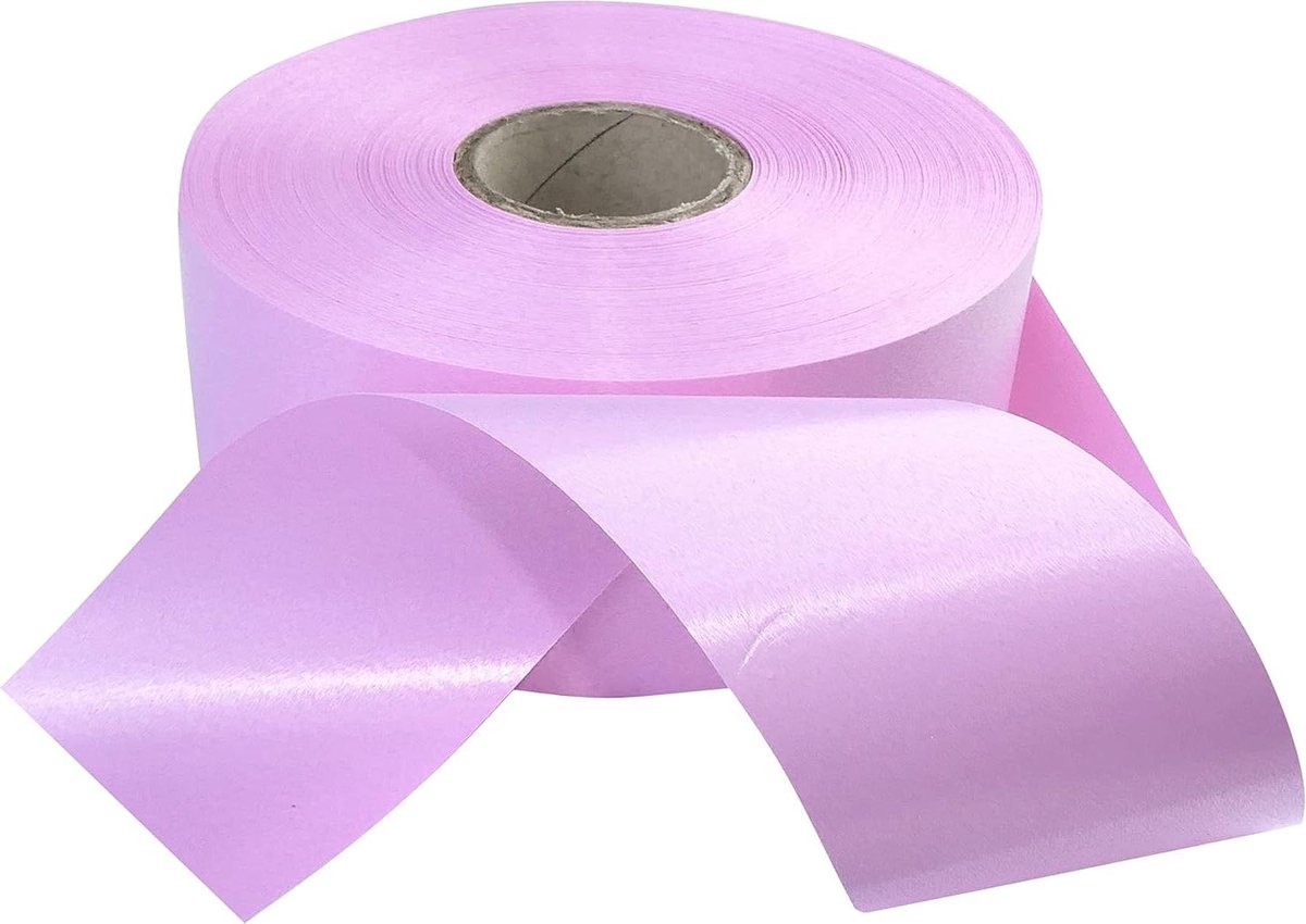 Allecta - Rol met strik voor decoratie bruiloft verjaardag - roze 5 cm x 90 m