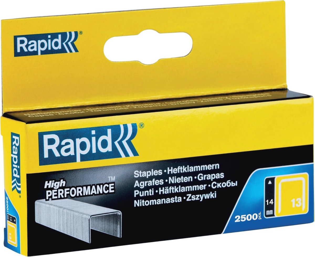 14mm Paper- en Textiel Heftangels (2.500 Stuks) - Efficiënte Heftangels voor Hout en Doek