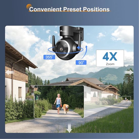 Ctronics Bewakingscamera voor buiten, wifi, automatische tracking, 1080p IP-camera voor buiten, met 30 m kleurennachtzicht, pc-afstandsbediening, 24/7 cloud/NVR/NAS, humanoïde detectie (1) van Ctronics — afbeelding 5