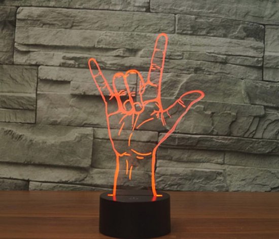 3D paneel I Love You met afstandsbediening 16 kleuren acryl nachtlampje illusie led bedlampje kinderen bureau decoratie verjaardagscadeau kinderspeelgoed van Merkloos — afbeelding 3