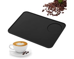 Koffiemat - koffie - onderzetters - Koffiestampermat - Siliconen - 22*15 cm - Zwart