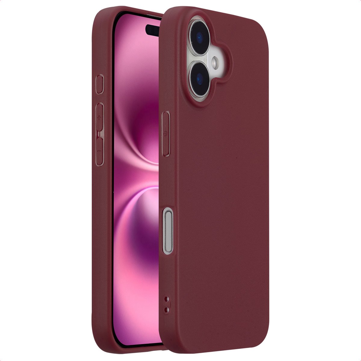 imoshion Hoesje - Geschikt voor Apple iPhone 16 - Color Backcover - Wine Red
