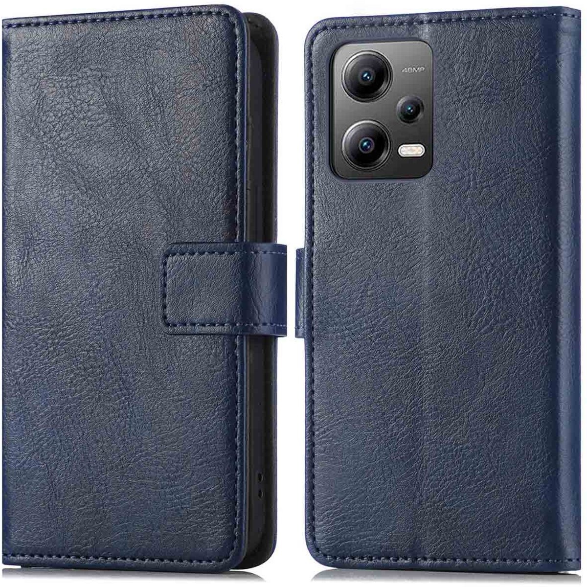 imoshion Hoesje - Geschikt voor Xiaomi Poco X5 5G - Luxe Bookcase - Donkerblauw