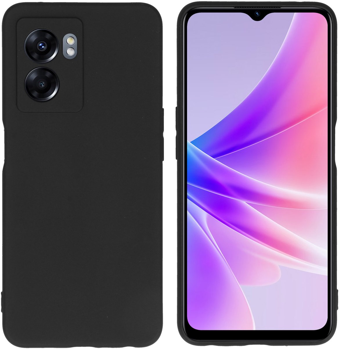 imoshion Hoesje - Geschikt voor Oppo A77 - Color Backcover - Zwart