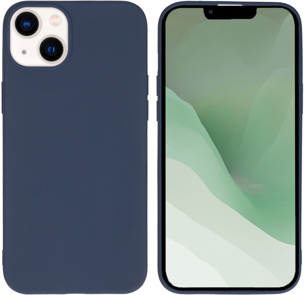 imoshion Hoesje - Geschikt voor Apple iPhone 14 Plus - Color Backcover - Donkerblauw